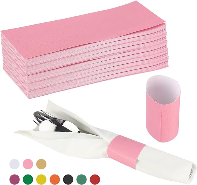 Germiwipe Paper Napkin Band Box of 500, Napkin Rings Self Adhesive by Germiwipe
