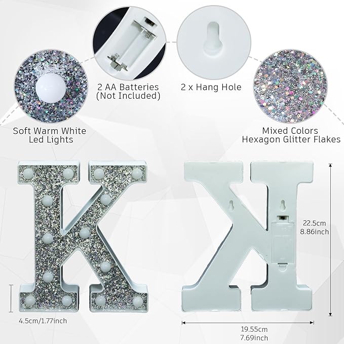 NW LIGHT Light Up Marquee Letter K - Image 3