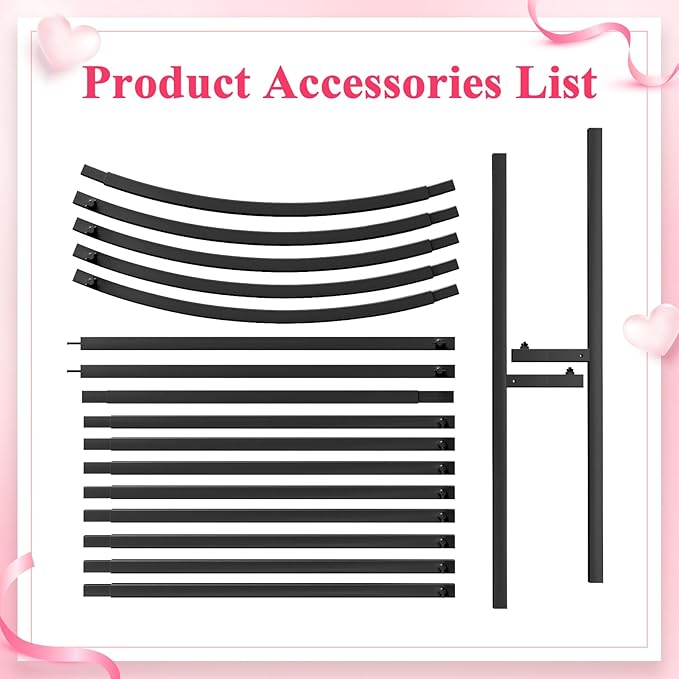 Wokceer Wedding Arch Backdrop Stand 8 FT Metal Backdrop Arch Stand - Image 5