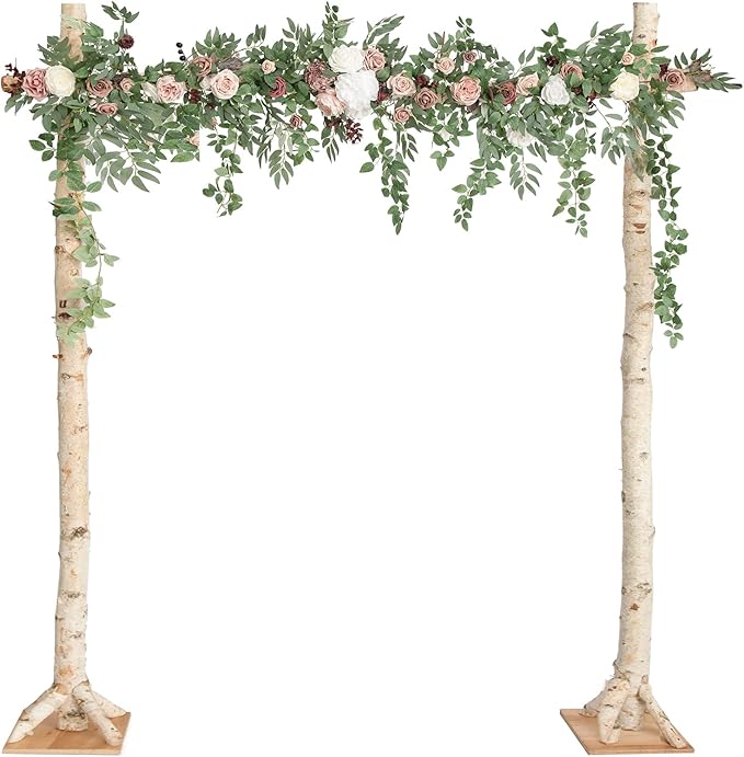 Ling's Moment 6.5FT Backdrop Floral Garland, Spring Artificial Wedding Arch by LingsMoment
