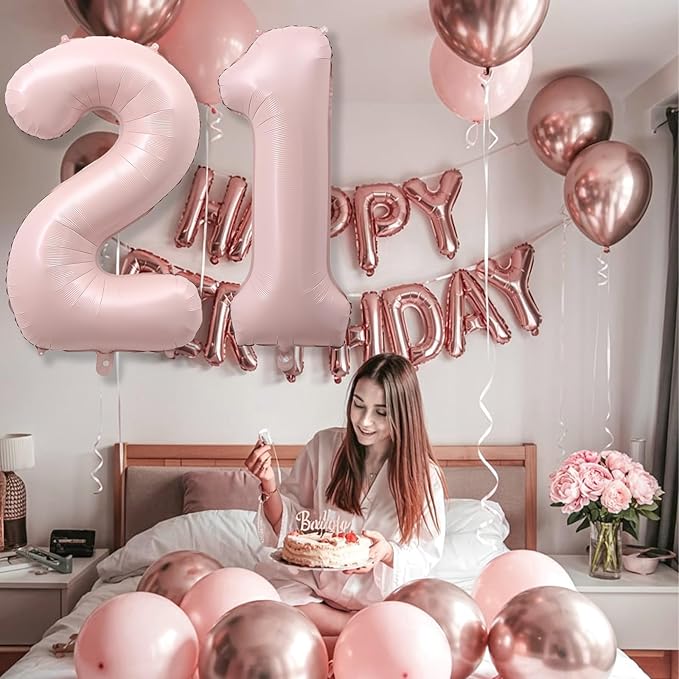 Light Pink 21st Birthday Balloon - Image 3