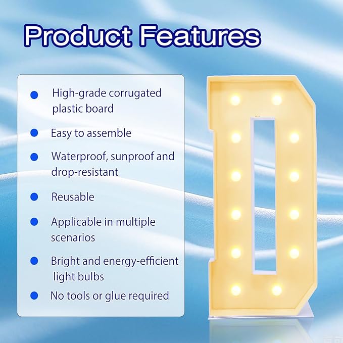4FT Marquee Plastic Letters D - Image 2