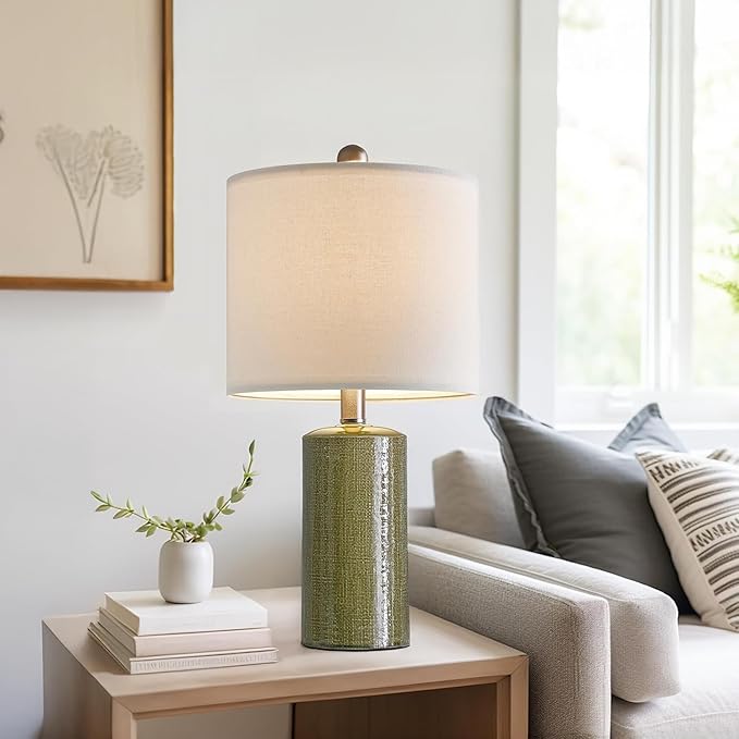 20.25" Small Table Lamps Set of 2 Modern Ceramic Lamps - Image 6
