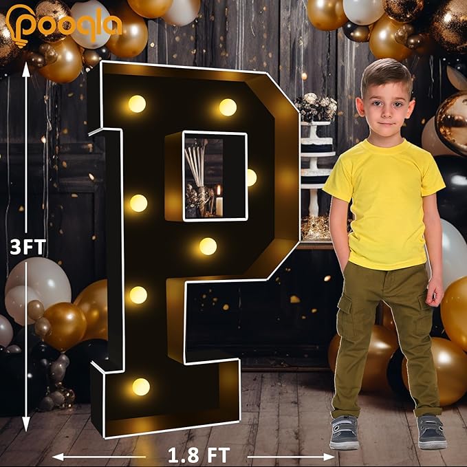 Pooqla 3FT Marquee Light Up Letters, Giant Mosaic Letter - Image 4
