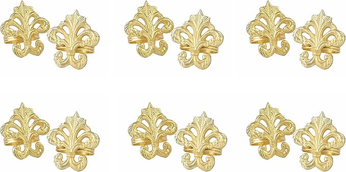 12-Pack Gold Napkin Rings - Image 5