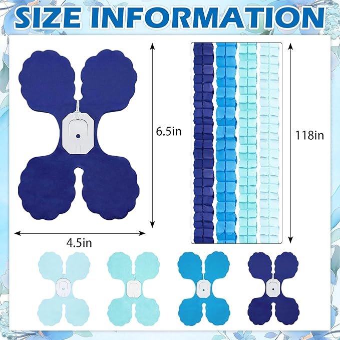 12Pcs Blue Party Decorations, Hanging Blue Streamers Garland - Image 2