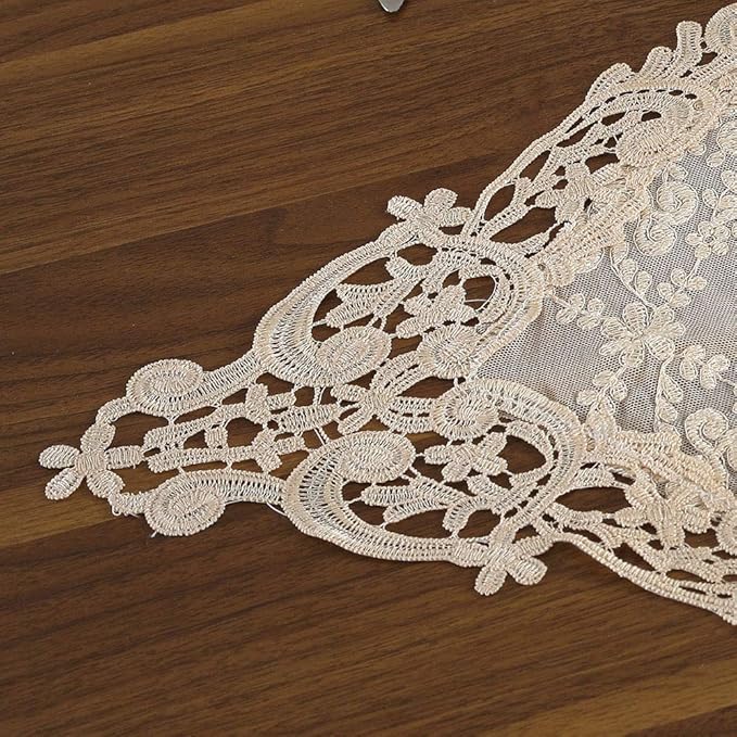 ARTABLE Rectangle Table Runner Lace Macrame Embroidered Table Runners - Image 4