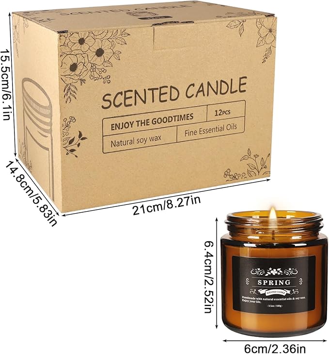 Scented Candle Set 12 Pack, Candle - Image 4