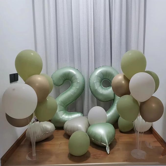 40 Inch Olive Green Number 9 Balloon Big Self Inflating Foil Number Balloons 0-9 - Image 5