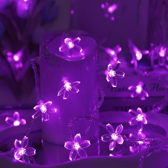 Cute Flower String Lights, USB & Battery Lighted Decorative Fairy Cherry - Image 4