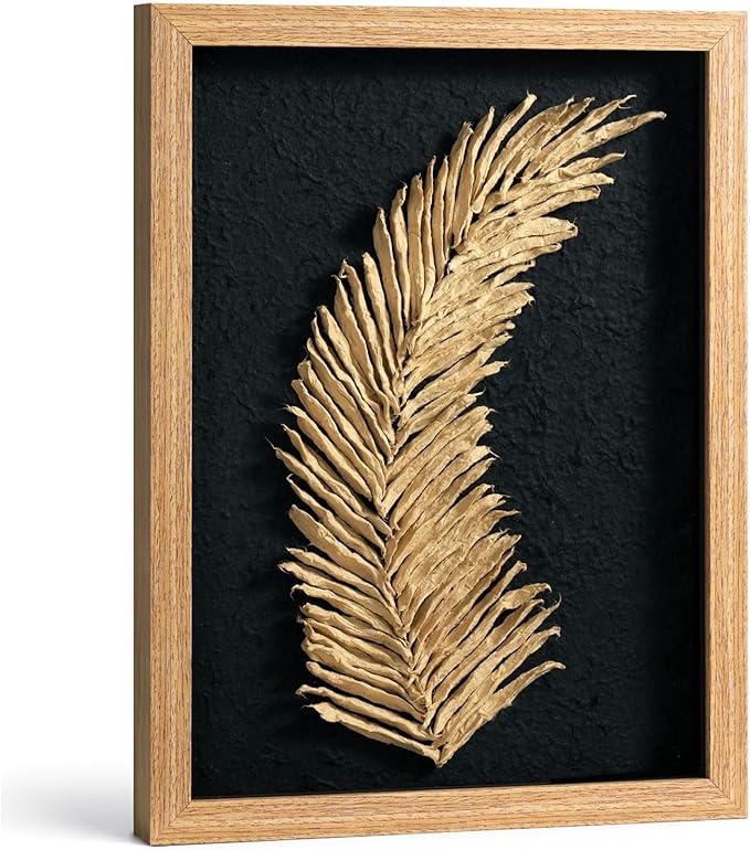 VIYYIEA Framed 3D Textured Wall Art, Handmade Paper Artwork, Modern Minimalist by VIYYIEAART