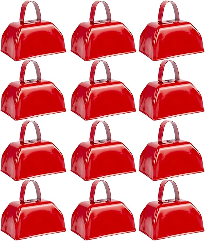 Cow Bells Noise Makers Red Cheering Bell - Image 9