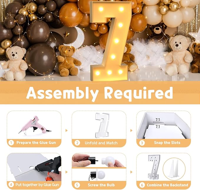 imprsv 3FT Marquee Numbers, Light Up Numbers - Image 3