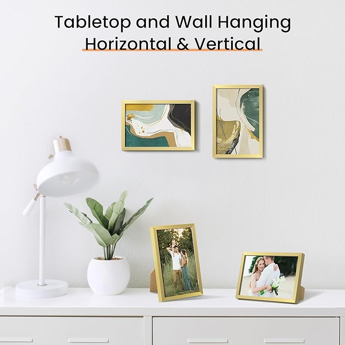 upsimples 4x6 Picture Frame Set of 3, Made of High Definition Glass - Image 5