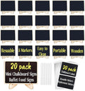 20 Pack Mini Chalkboard Signs by MALUBAKA