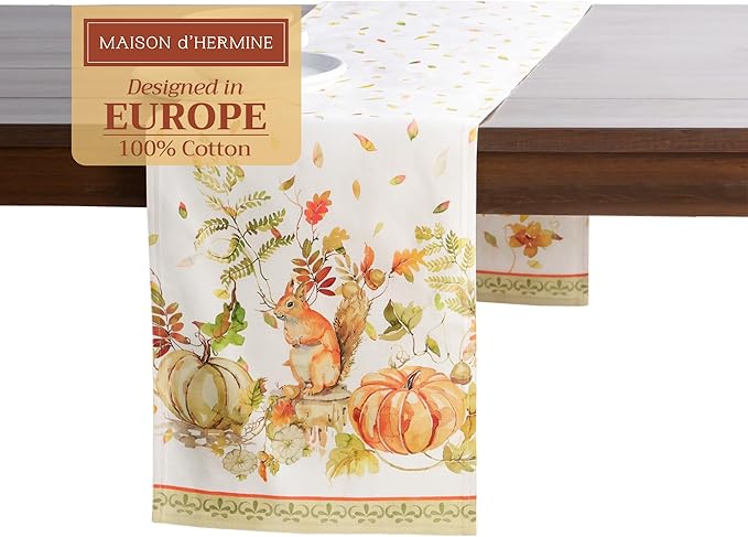 Maison d' Hermine Table Runner 100% Cotton Double Layer Table Runners 72 inches by MaisondHermine