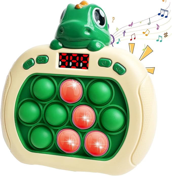 Dinosaur Quick Push Bubble Game, Pop Fidget Light up Puzzle Game Sensory Toys - Image 8