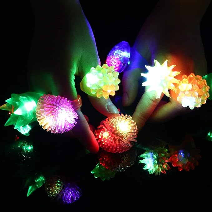 36 Pack LED Glow Rings Halloween Party Favors - Image 3