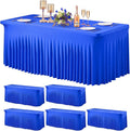 Wish Care 6 Pack Royal Blue Spandex Table Clothes by WishCare