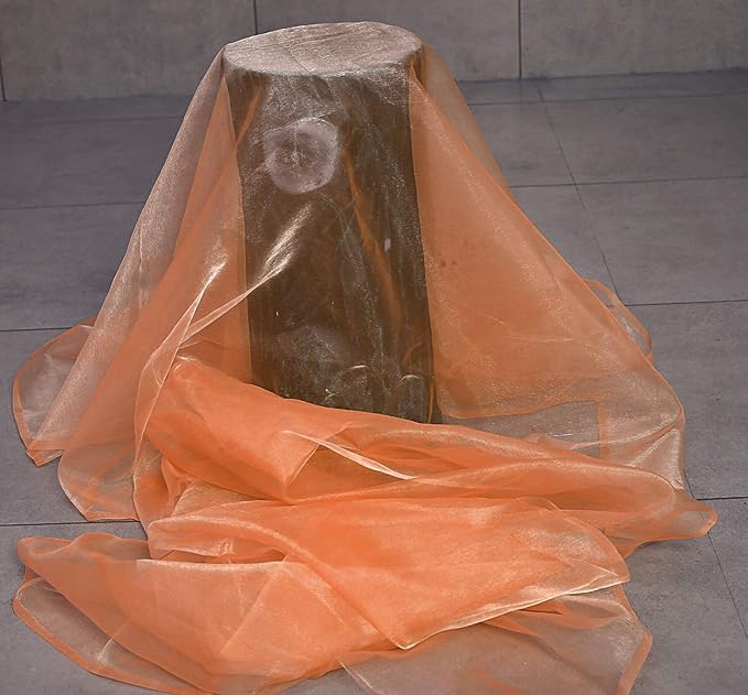 VDS Peach Organza Fabric, 50 Yards Continuous, 45” Wide, Wedding Party - Image 3