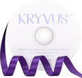 Purple Satin Ribbon 3/8 inch X Continuous 50 Yards, Single Face Polyester by Kryvusribbon