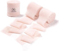 DORIS HOME Pink Chiffon Ribbon for Flower Bouquet, Handmade Frayed Ribbon for by DorisHome