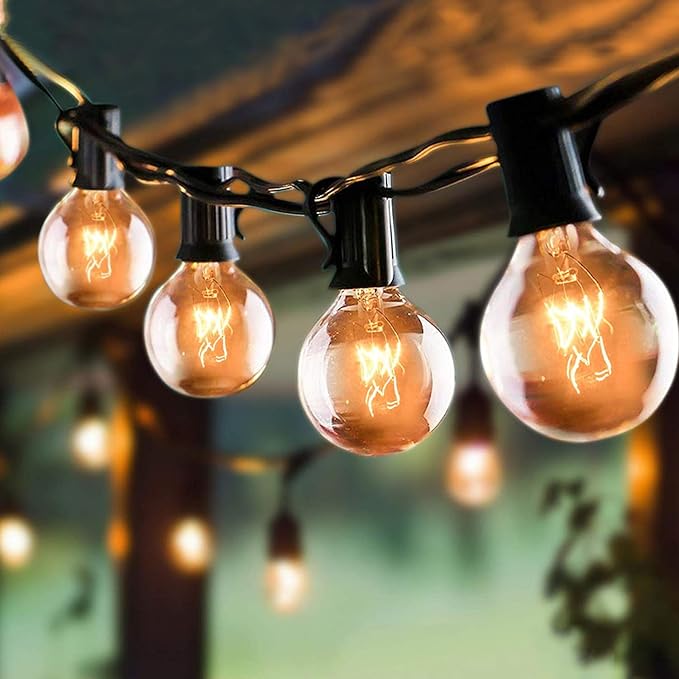 SUNSGNE 100Ft Patio String Lights Waterproof G40 Outdoor String Lights by SUNSGNE