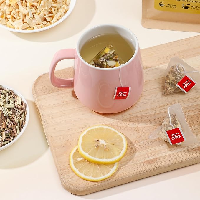 FullChea - Lemon Ginger Tea Bags, 50 Teabags - Pleasantly Spicy & Warming - - Image 9