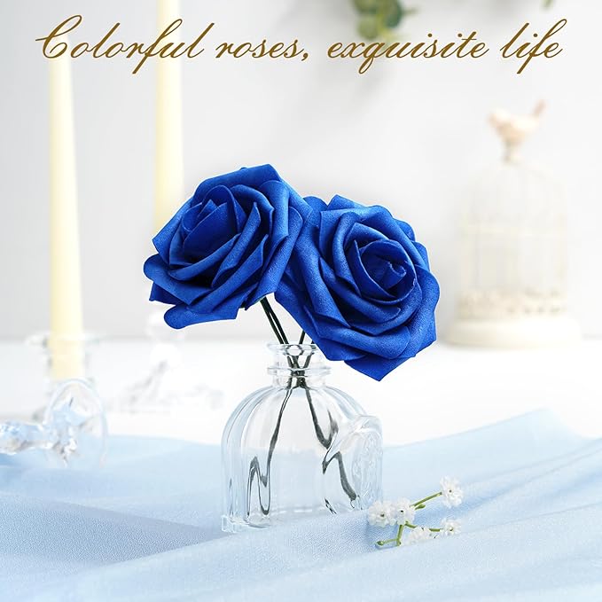 BLEUM CADE 16Pcs Artificial Flowers Fake Roses - Image 4