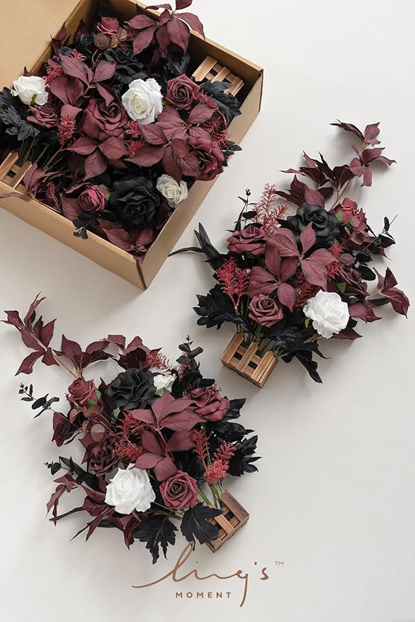 Ling's Moment 17.5" Tall Free Standing Artificial Flowers Arrangements 4 pcs - Image 9