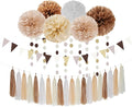 Boho Baby-Shower White-Brown Champagne Party-Decorations by OURUOLA