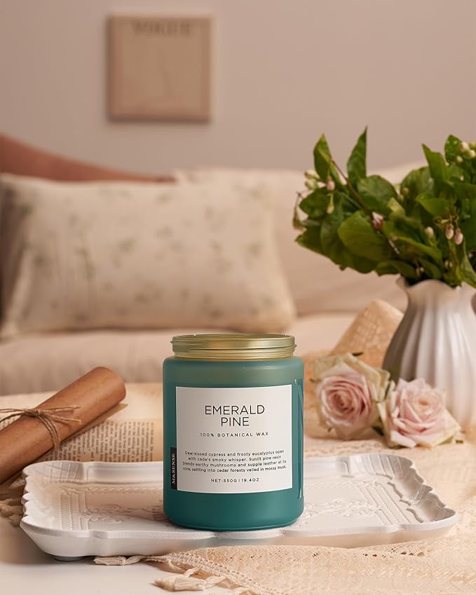 M&SENSE Pine Scented Candles Natural Soy Wax Clean Non Toxic 19.4oz 110 Hours - Image 6