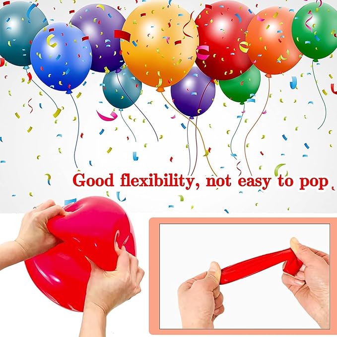 68Pcs Red Black White Latex Balloons 12 Inch - Image 3