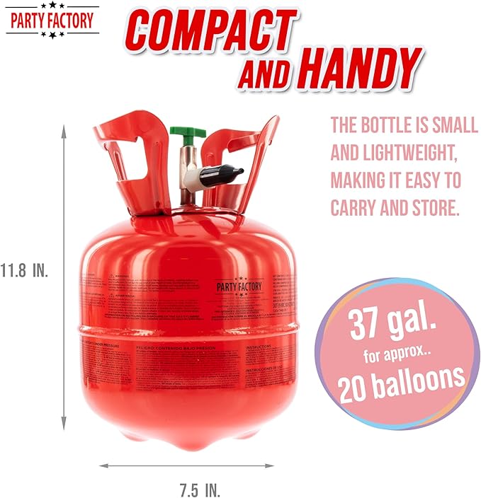 Party Factory set of 3 helium tanks - Image 3