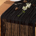 Black Table Runner Cheesecloth Table Runner 10FT Farmhouse Table Runners 120 by LINXTAR