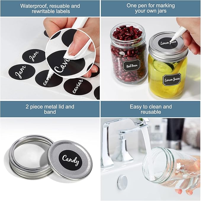 CycleMore 20 Pcs 12oz Glass Mason Jars - Image 6