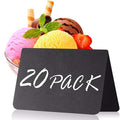 20 Pack Chalkboard Tent Signs 4x3 – Mini Tabletop Food Labels by Iricus