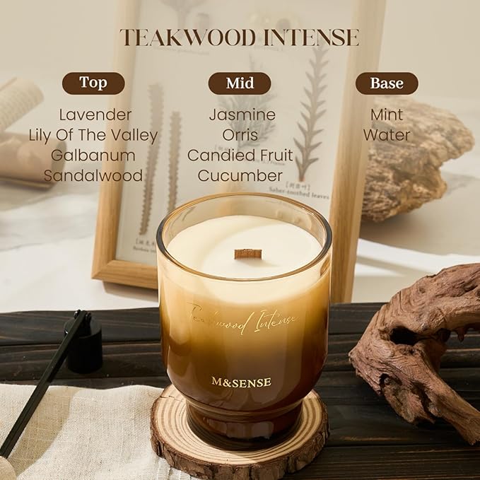 M&SENSE 16.6oz Natural Soy Large Jar Candle - Image 3