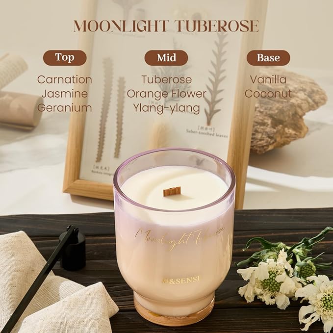M&SENSE 16.6oz Natural Soy Large Jar Candle - Image 3