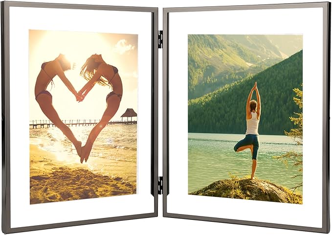 7x9'' Double Floating Frame Black by YiPinYin