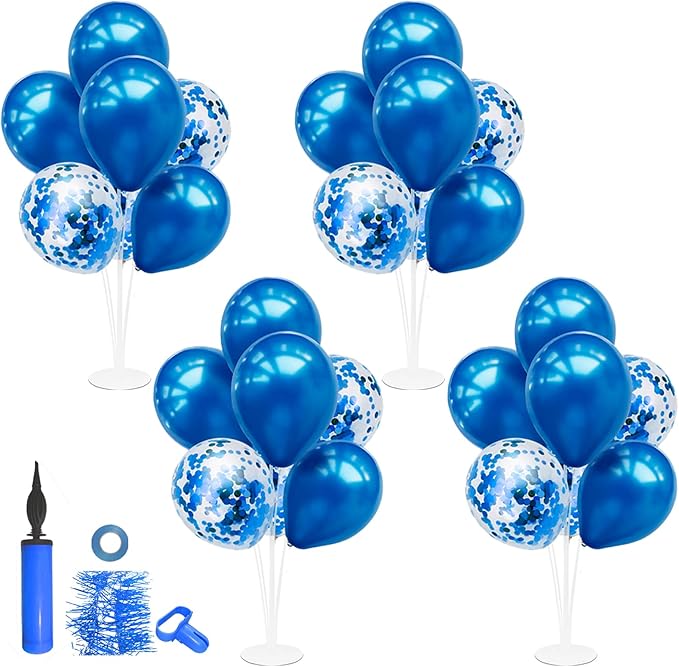 Blue Balloon Stand Centerpiece Table Decorations by ZJDHPTY
