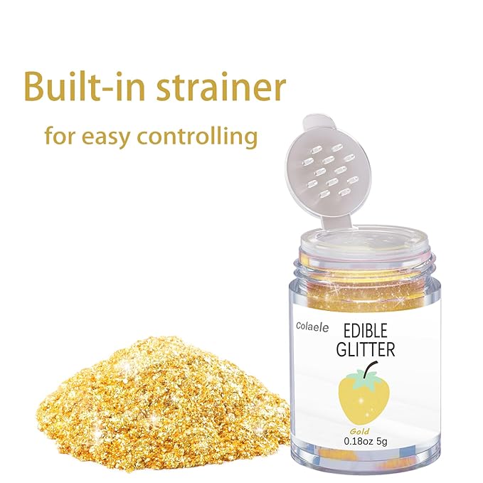 Gold Edible Glitter Glimmer Powder - Image 2