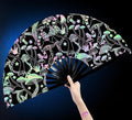 Amajiji Large Rave Folding Hand Fan Clacking Fans by Amajiji