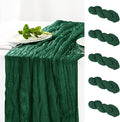Hahuho Emerald Green Cheesecloth Table Runner 10ft, Gauze Boho Rustic Table by Hahuho