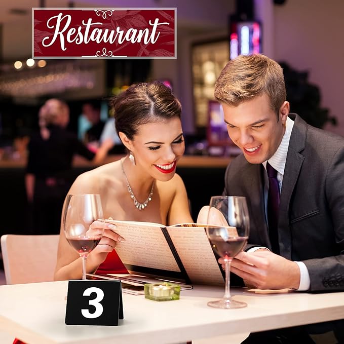 Tuanse Table Numbers 1-25 Acrylic Double Side Numbered Table Tents Plastic - Image 6