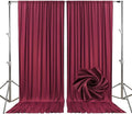 10ft x 10ft Burgundy Backdrop Curtains by Tisspoms