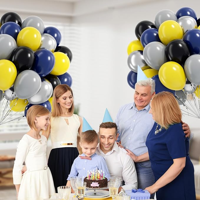 60pcs Black and Yellow Balloons 12inch - Image 6