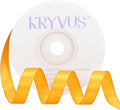 Yellow Satin Ribbon 3/8 inch X Continuous 25 Yards, Single Face Polyester by Kryvusribbon
