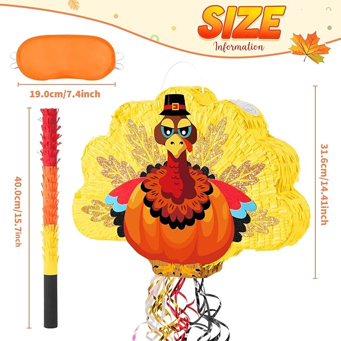 WERNNSAI Thanksgiving Turkey Pinata - Image 3