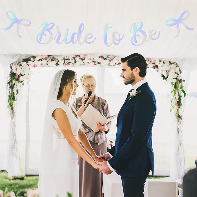 Bride to Be Banner, Iridescent Bride to Be - Image 4